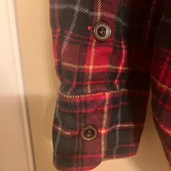 Ralph Lauren Buffalo Plaid Check Flannel Button Down Shirt with Leather Elbows - Picture 6 of 8